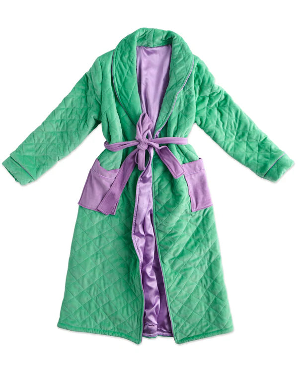 Purple Pear Quilted Velvet Robe