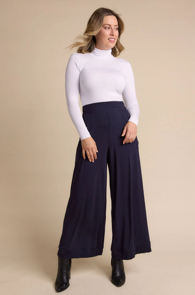 Turtleneck Long Sleeve Top - White