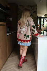 Birds Embroidered Short Coat – Beige