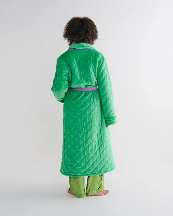 Purple Pear Quilted Velvet Robe