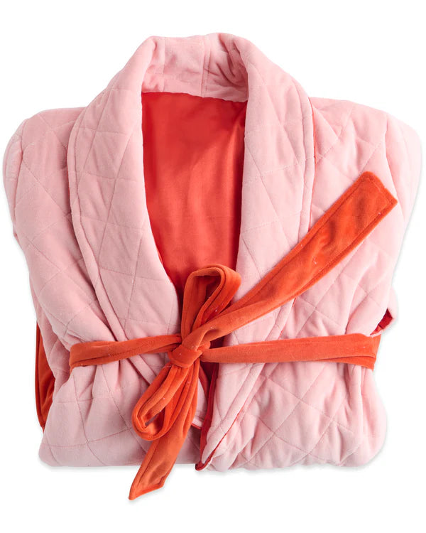 Pretty in Peach Quilted Velvet Robe (Copy)