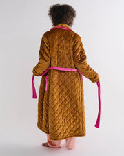 Pecan Delight Quilted Velvet Robe