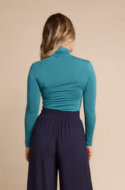 Turtleneck Long Sleeve Top - Peacock