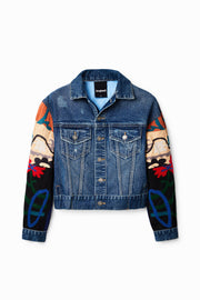 Denim Patch, Embroidered  Trucker Style Jacket