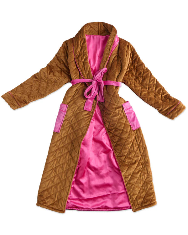 Pecan Delight Quilted Velvet Robe