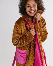 Pecan Delight Quilted Velvet Robe