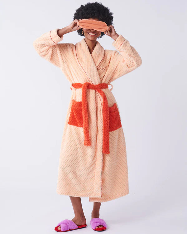Pretty in Peach Quilted Velvet Robe (Copy)