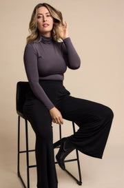 Turtleneck Long Sleeve Top - Grape