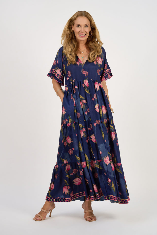 Amisha maxi dress, Frolic print