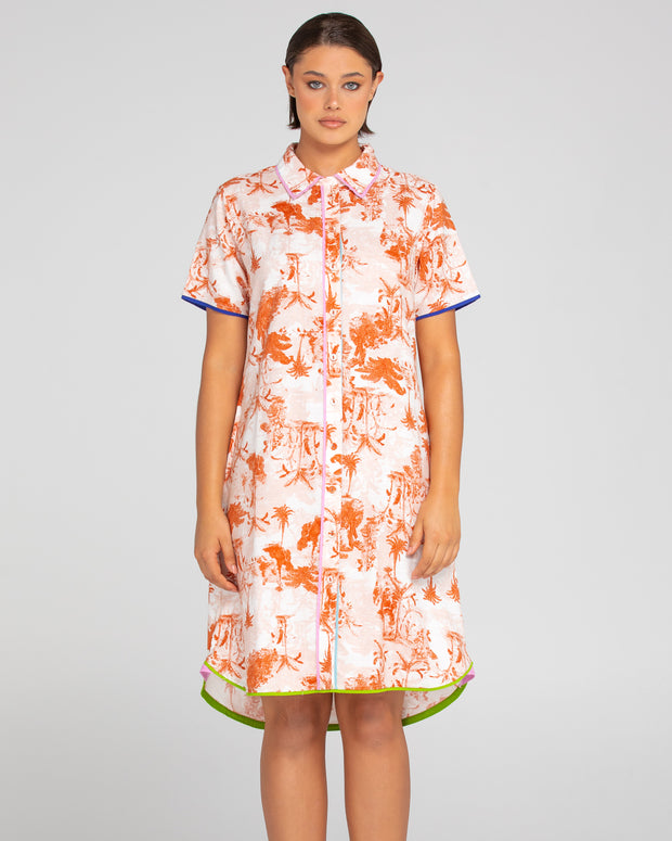 Cuba Shirt Dress, Western Palm