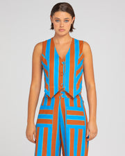 Ailana Vest - Cabana Stripe