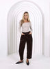 Leo Barrel Jeans,  Chocolate Corduroy