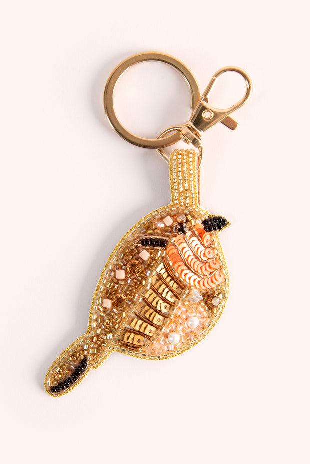 Beaded Keyring - Robin Redbreast