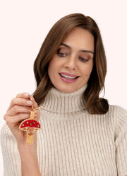 Beaded Keyring - Toadstool