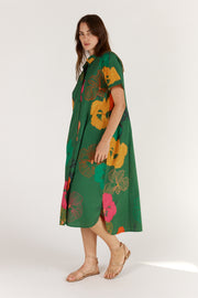 Florent Shirt Dress - Green