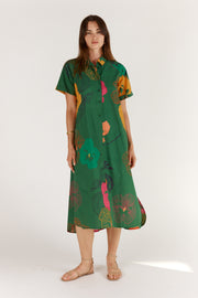 Florent Shirt Dress - Green