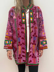 Embroidered Short Coat – Pink