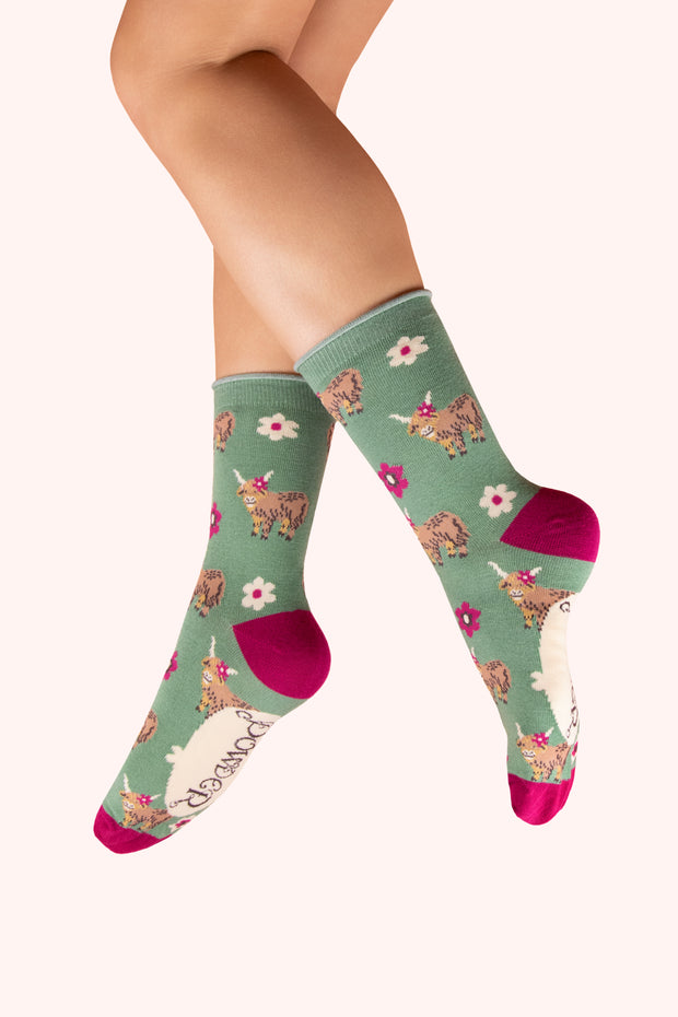 Ankle Socks - Highland Cows