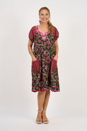 Sao Paulo dress, jewel patch print