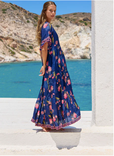 Amisha maxi dress, Frolic print