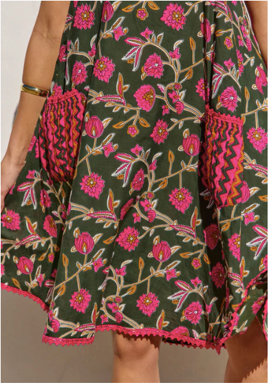 Sao Paulo dress, jewel patch print
