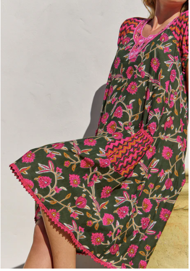 Sao Paulo dress, jewel patch print