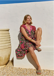 Sao Paulo dress, jewel patch print