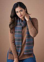 Alice Fairisle Pattern Scarf,Gingerbread