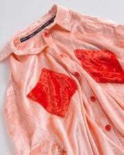 Fairy Floss Crush Velvet Long Sleeve Shirt & Pyjama Set