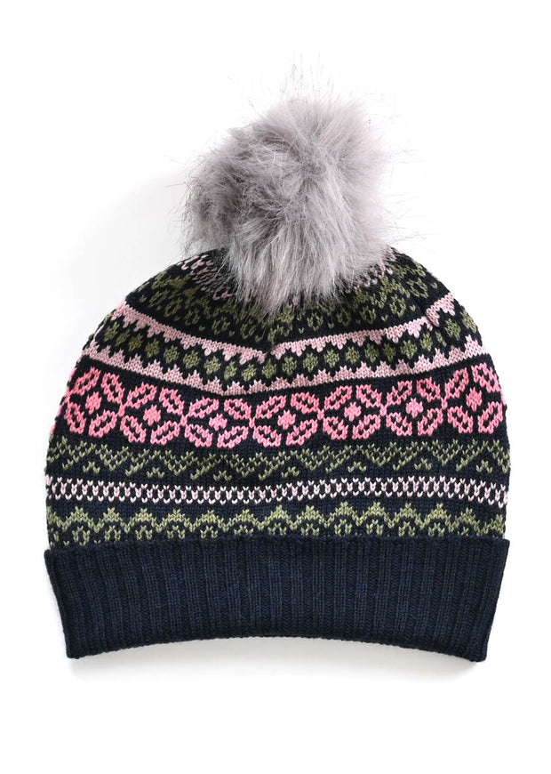 Dahlia Beanie in Merino Wool – Ink