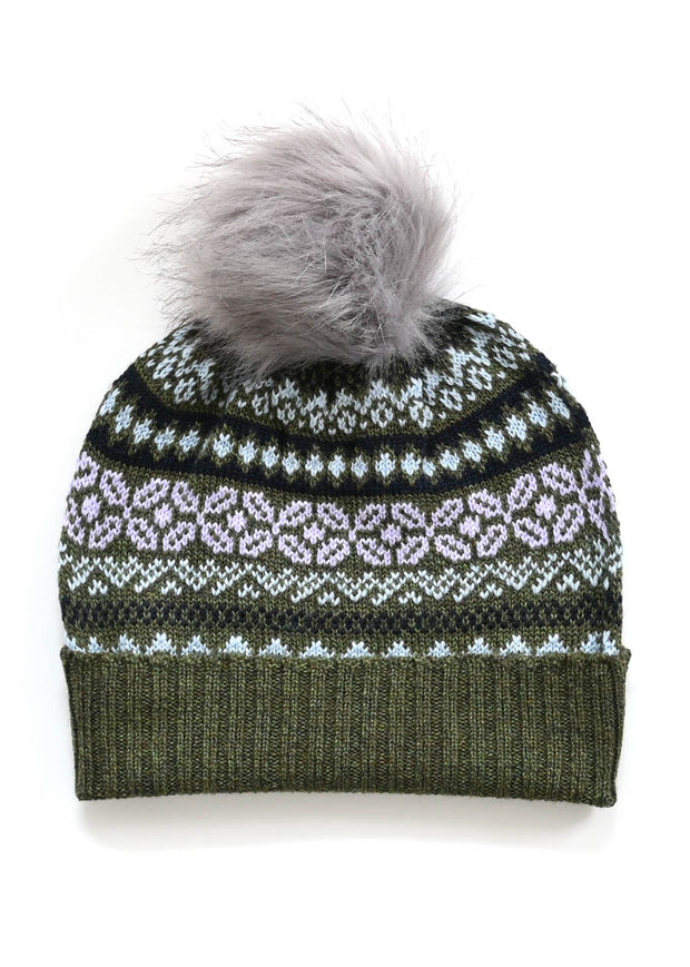 Dahlia Beanie in Merino Wool – Moss