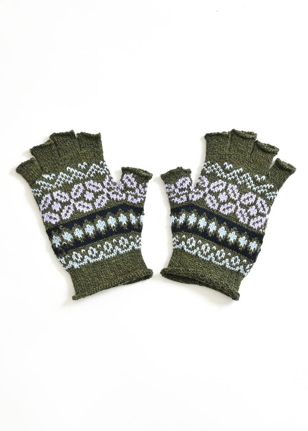 Dahlia Glove in Merino Wool – Moss