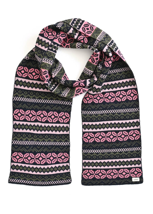 Dahlia Scarf in Merino Wool – Ink