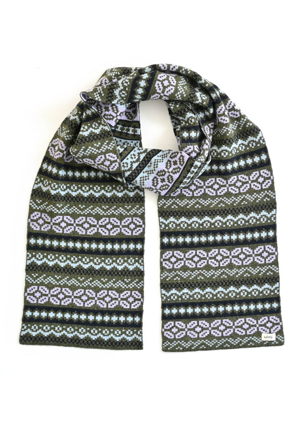 Dahlia Scarf in Merino Wool – Moss
