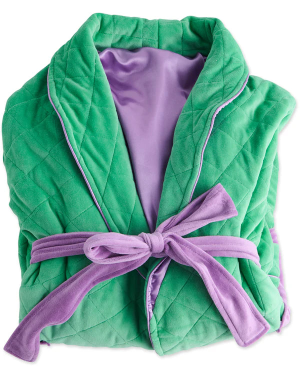Purple Pear Quilted Velvet Robe
