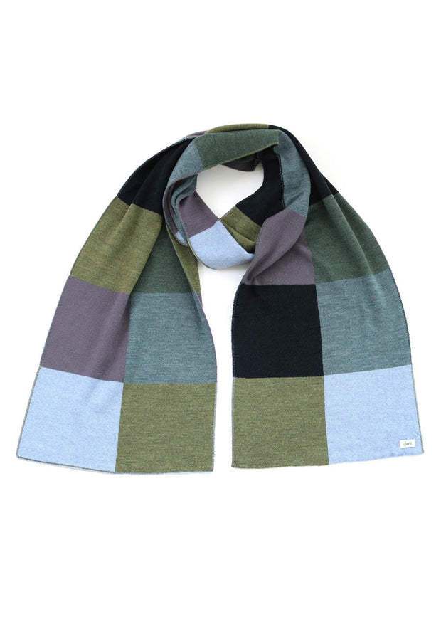 Frankie Patchwork Scarf in Merino Wool – Aniseed