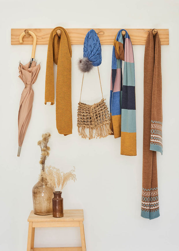 Frankie Patchwork Scarf in Merino Wool – Pickle