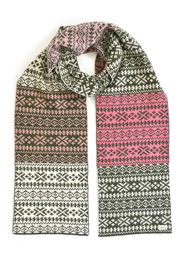 Ingrid Scarf in Merino Wool – Moss