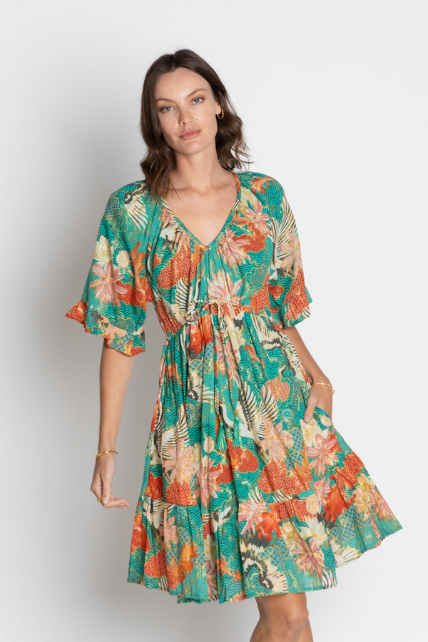 Hoshino Tie Dress - Sea
