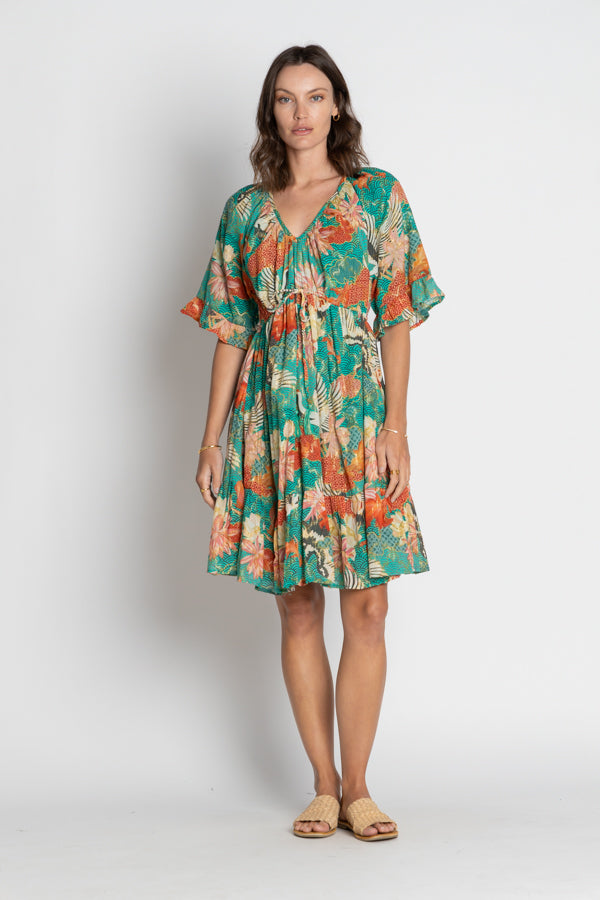 Hoshino Tie Dress - Sea