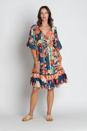 Wazuka Tie Dress - Navy