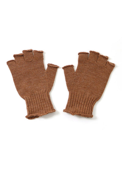 Milo Fingerless Gloves, Gingerbread