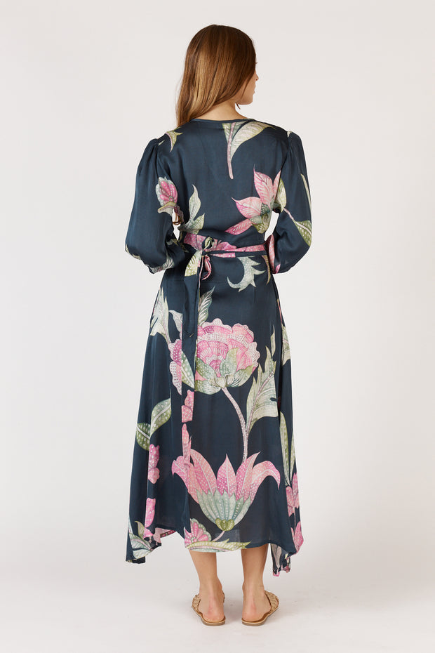 Ubud Wrap Dress - Navy