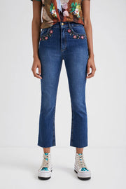 Flared, Cropped Jeans