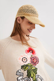 Embroidered Flower Jumper