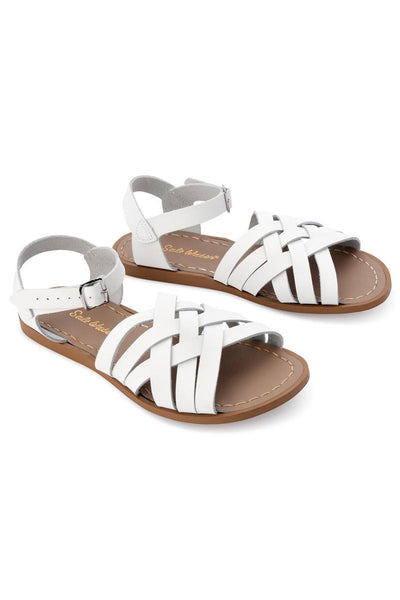 Retro Leather Sandals - Adult - White