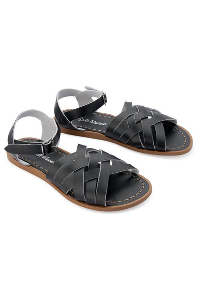 Retro Leather Sandals - Adult - Black